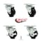 Service Caster 3.5 Inch Phenolic Wheel Swivel Top Plate Caster Set with 2 Brakes SCC-20S3514-PHS-TP3-2-TLB-2 - alternate 6